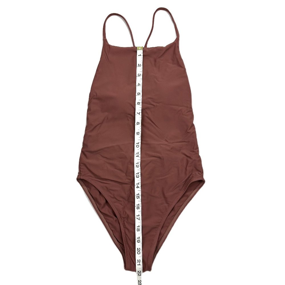 Women’s Open Back Tied Brown Leotard, Size M - Picture 3 of 9